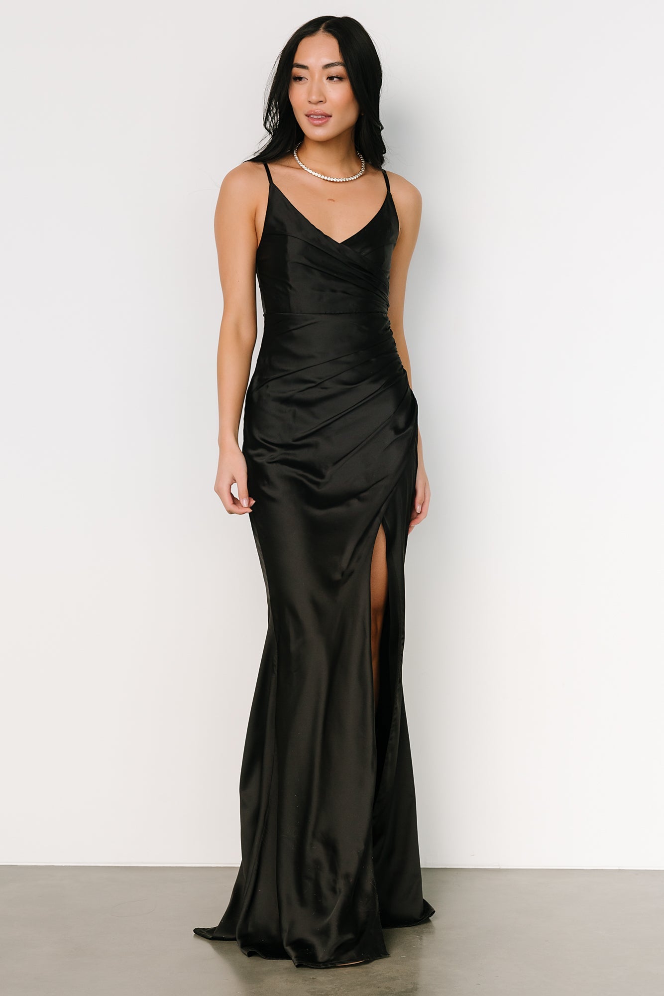 Monet Satin Gown | Black - Baltic Born