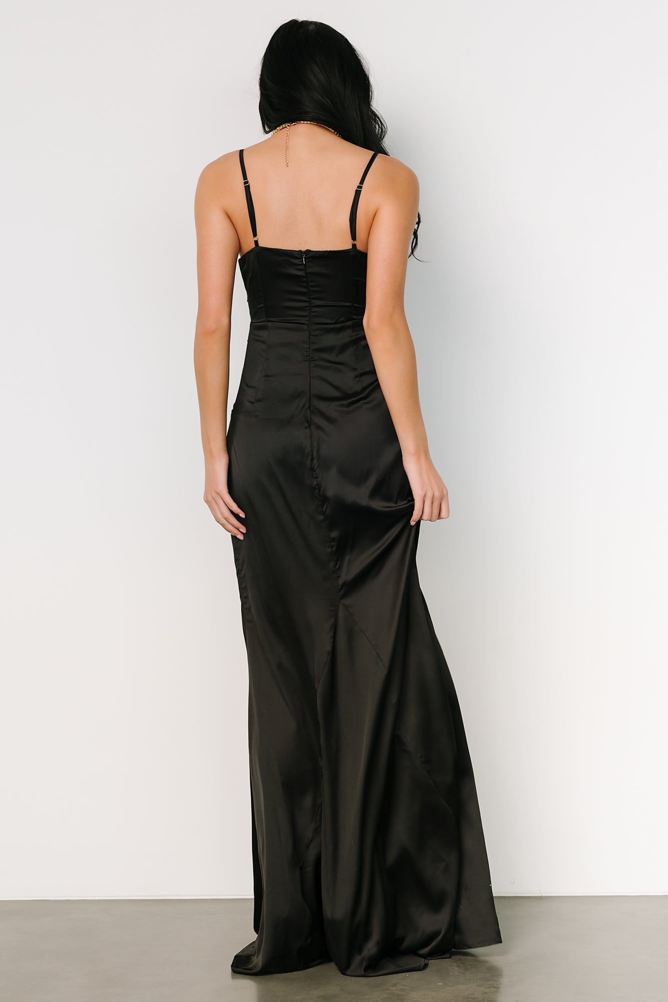 Monet Satin Gown | Black - Baltic Born