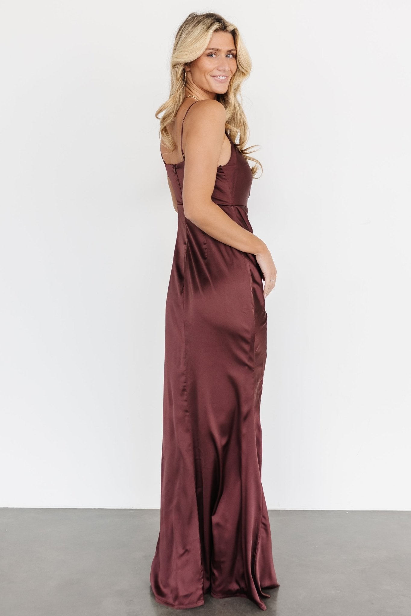 Monet Satin Gown | Clove - Baltic Born