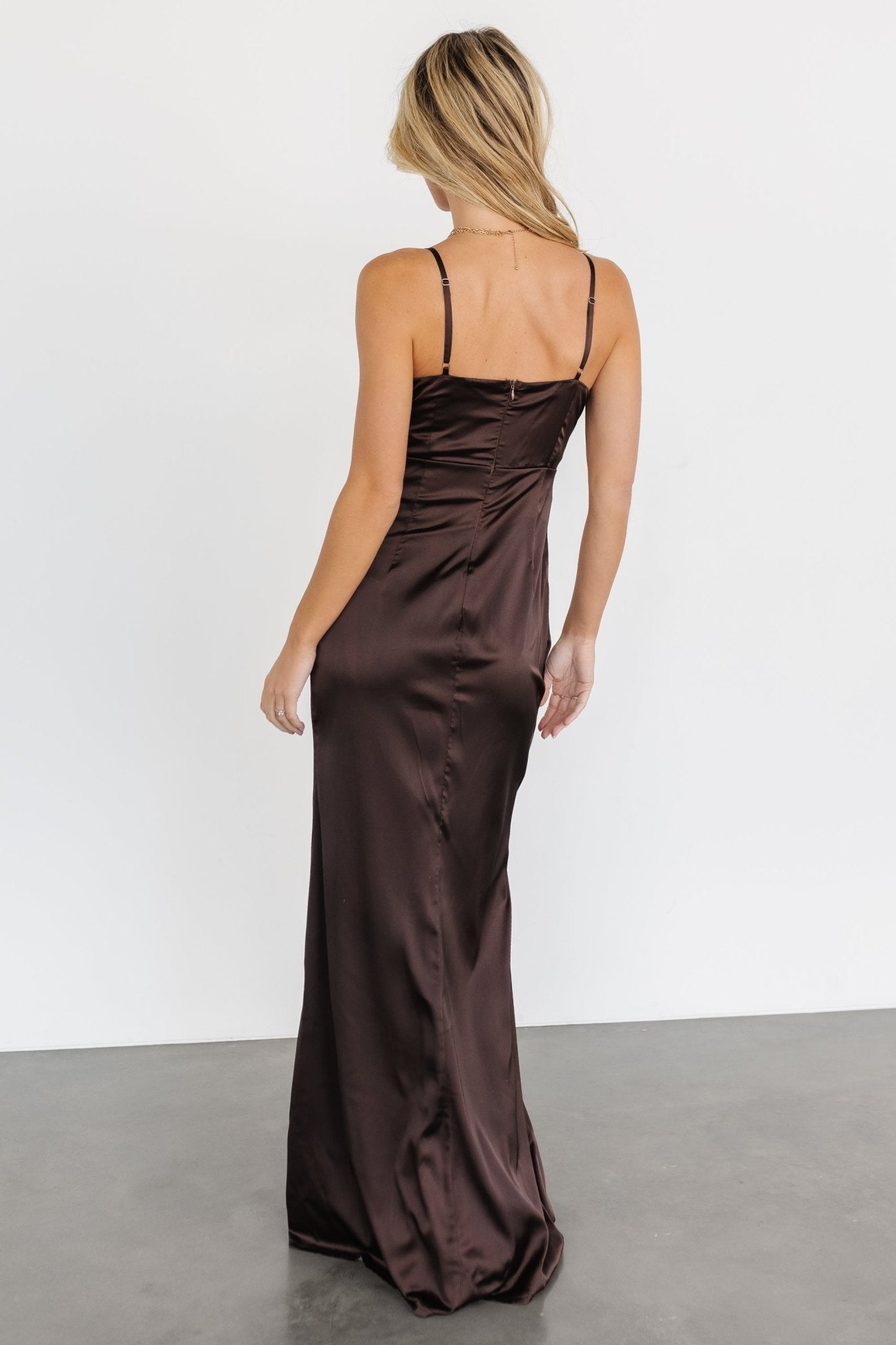 Monet Satin Gown | Dark Brown - Baltic Born