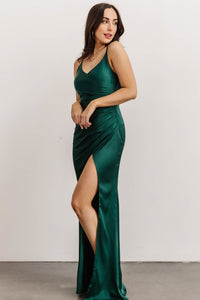 Monet Satin Gown | Emerald | Baltic Born
