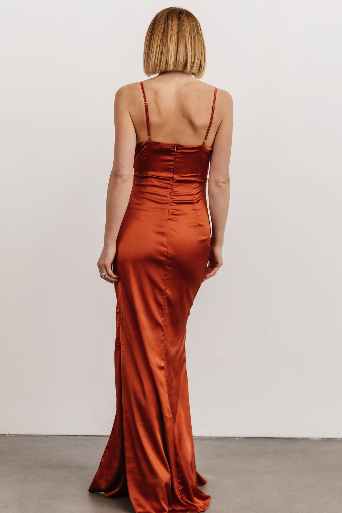 Monet Satin Gown | Rust - Baltic Born