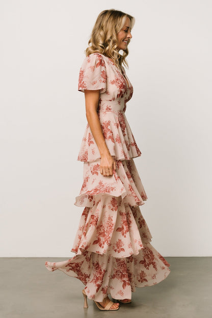 Montaigne Ruffle Maxi Dress | Rose Floral - Baltic Born