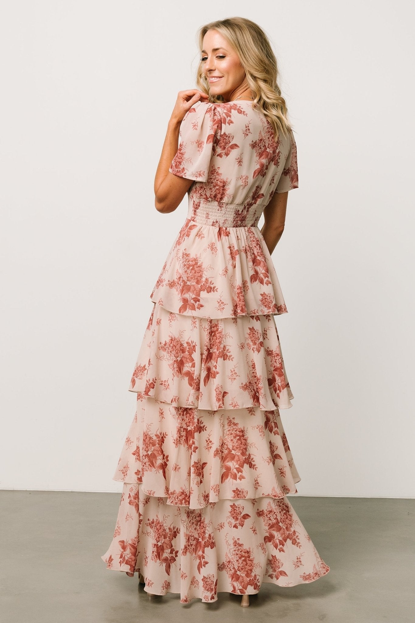 Montaigne Ruffle Maxi Dress | Rose Floral - Baltic Born