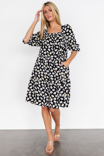Rent Buy Alessandra Rich Silk Daisy Print Dress | MY WARDROBE HQ