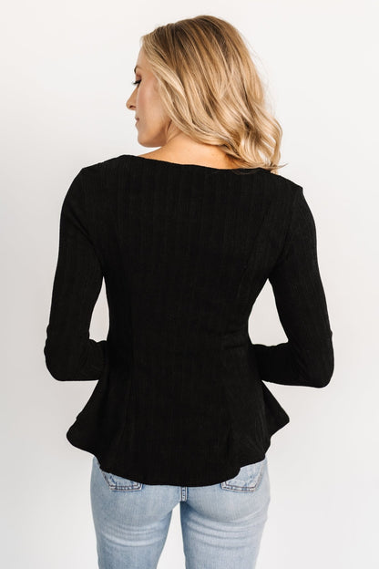 Murphy Square Neck Top | Black - Baltic Born