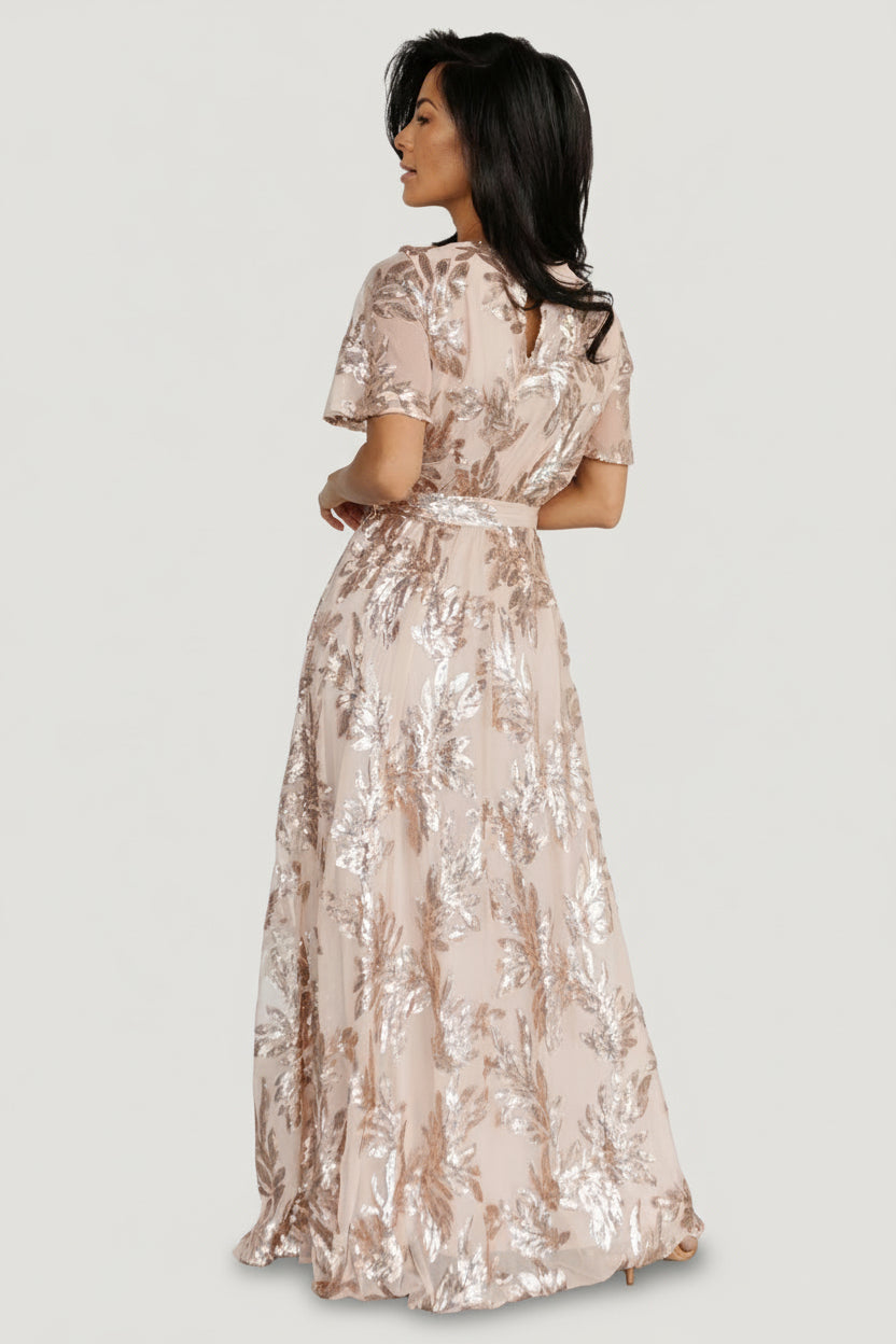Muse Sequin Maxi Dress | Rose Gold Muse Sequin Maxi Dress | Rose Gold