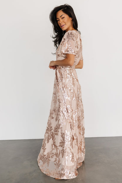 Muse Sequin Maxi Dress | Rose Gold - Baltic Born