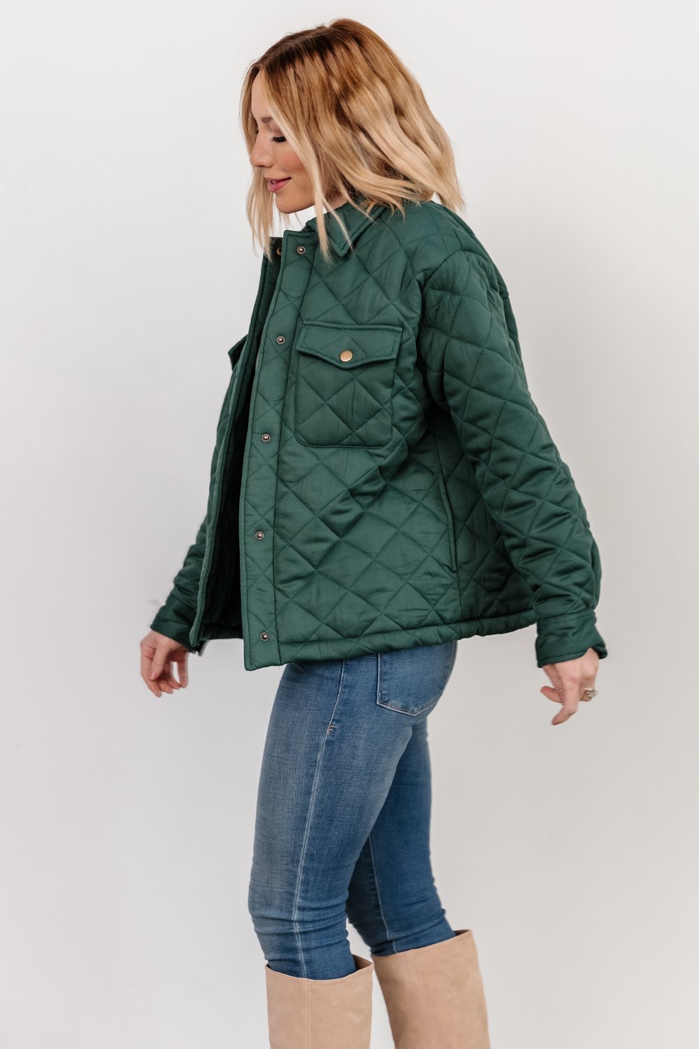 Dark Green Jackets for Women