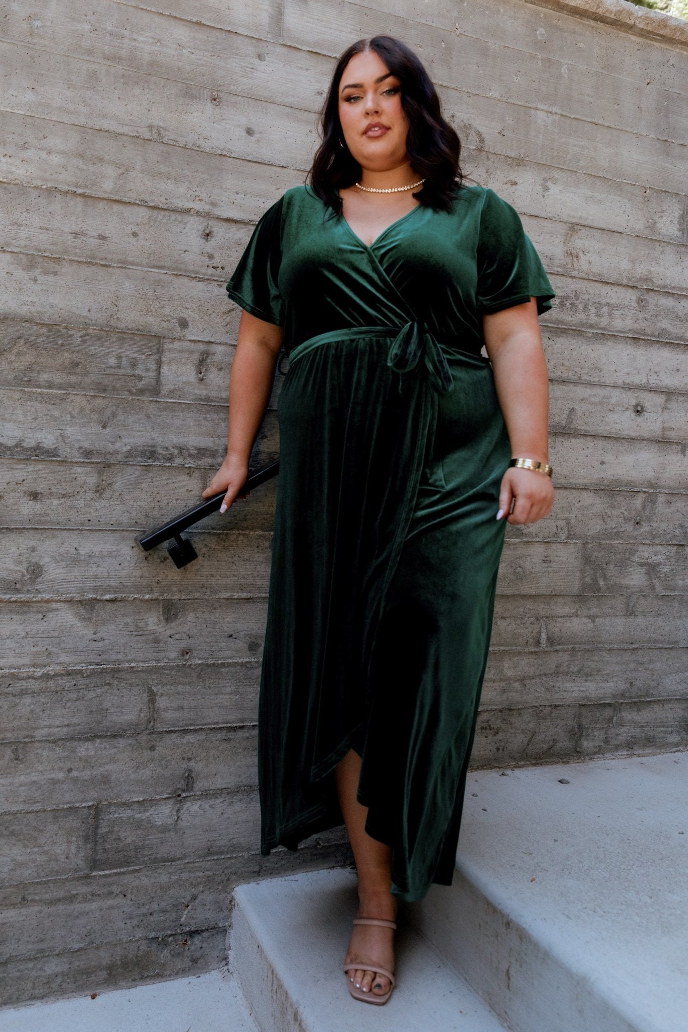 Nadine Velvet Midi Dress | Green - Baltic Born