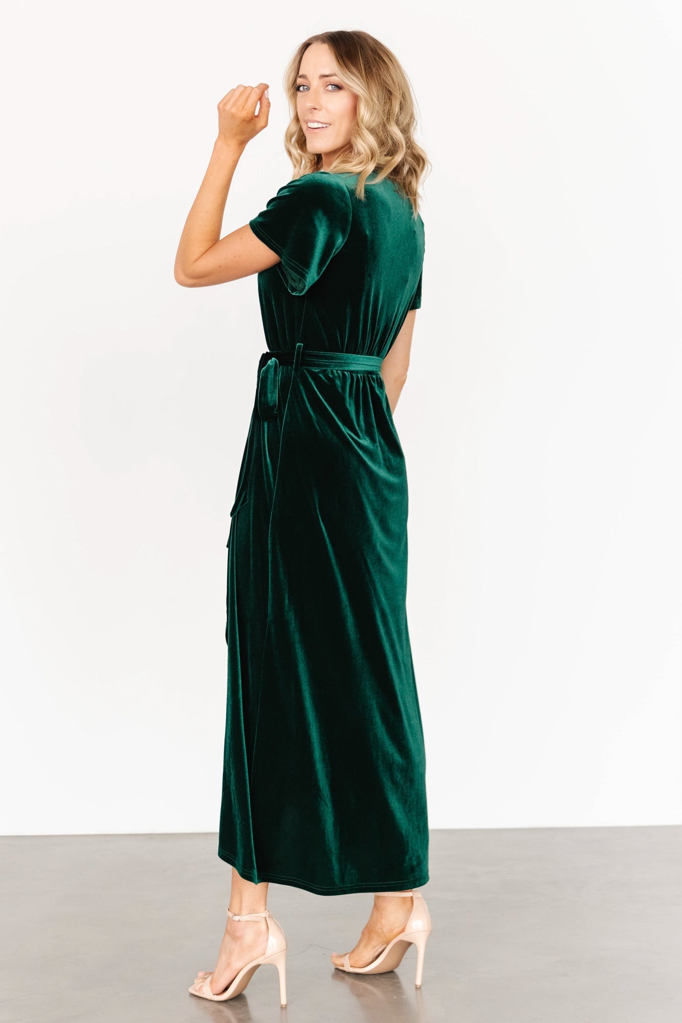 Nadine Velvet Midi Dress | Green - Baltic Born