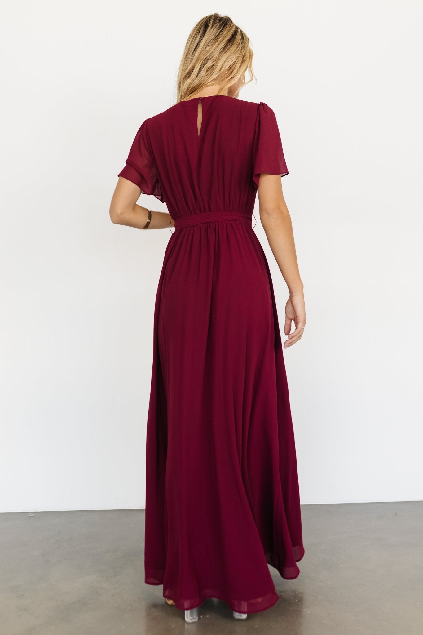 Naomi Short Sleeve Maxi Dress | Mulberry - Baltic Born