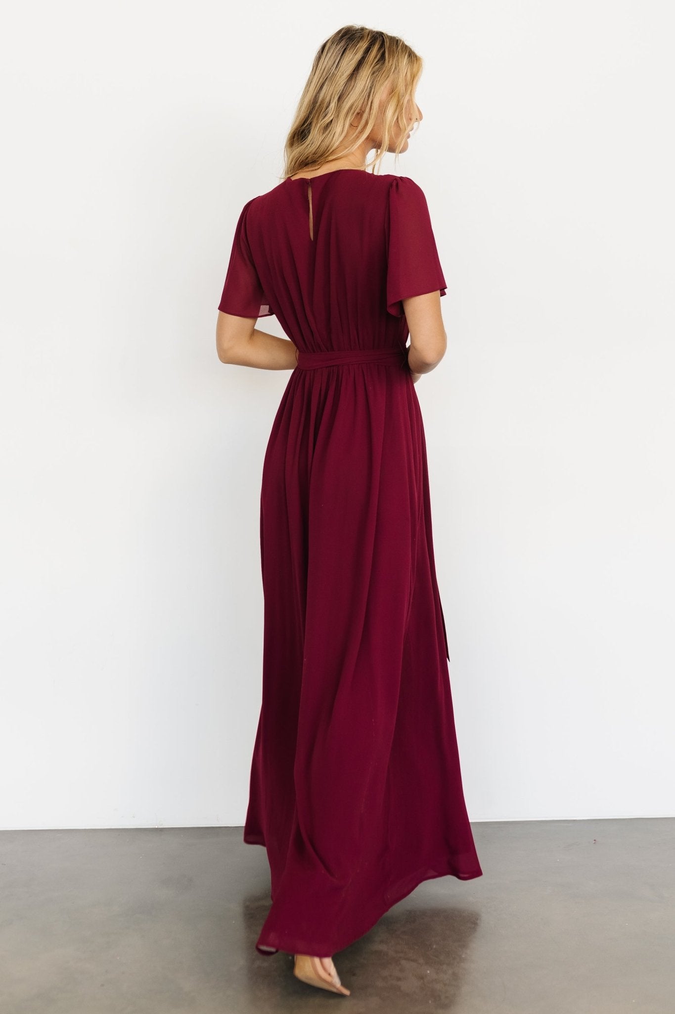 Naomi Short Sleeve Maxi Dress | Mulberry - Baltic Born