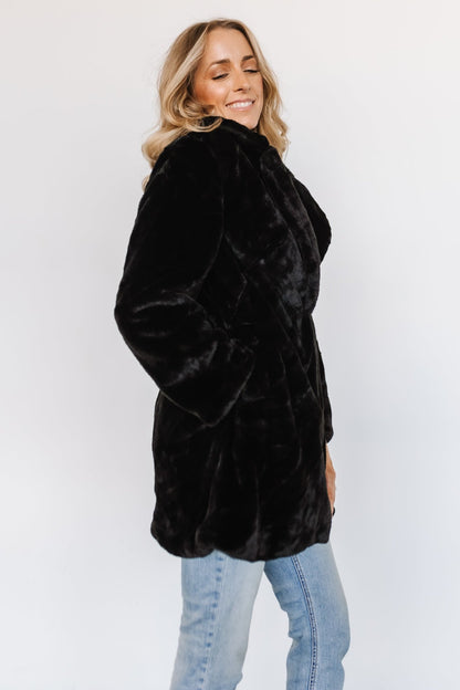 Narla Faux Fur Coat | Black - Baltic Born