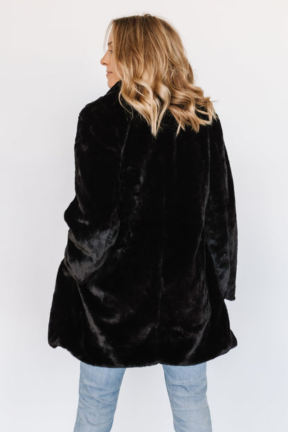 Narla Faux Fur Coat | Black - Baltic Born