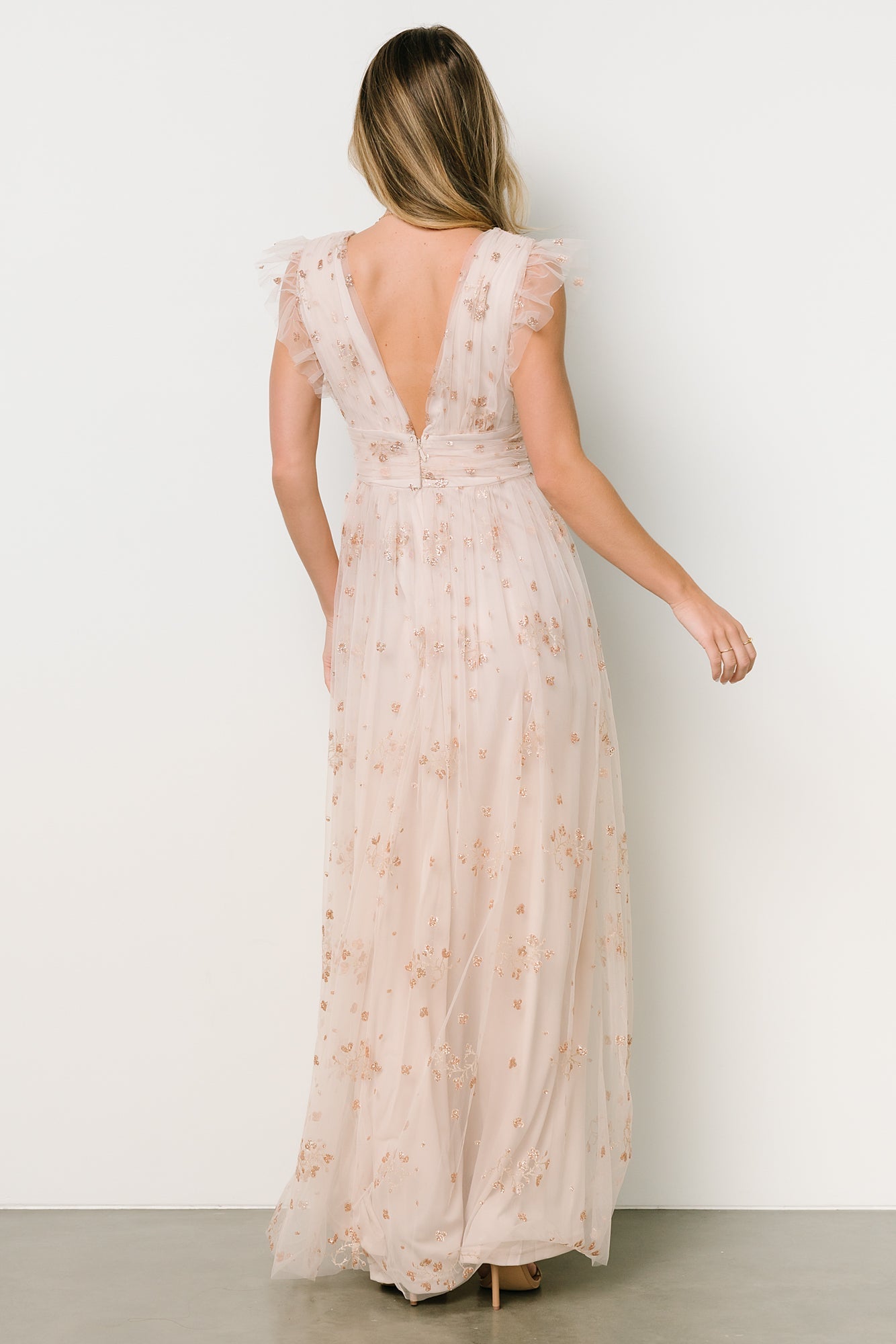 Natalia Luxe Maxi Gown - Slate Ocean
