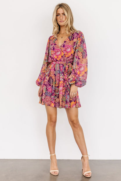 Newark Mini Dress | Purple Multi - Baltic Born