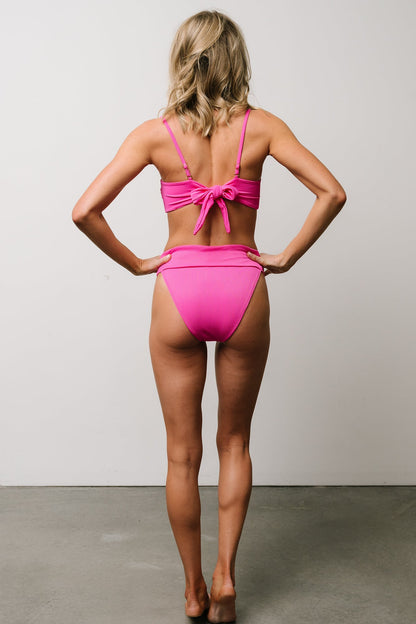 Oakland Ribbed Bikini Bottoms | Pink - Baltic Born