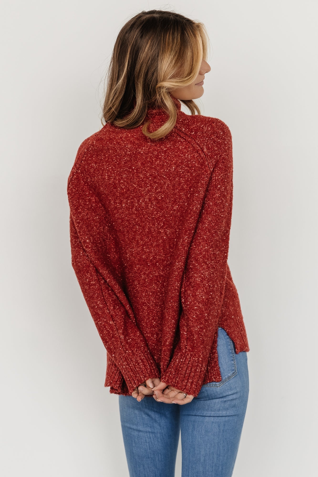 Oaklynn Turtleneck Sweater | Heather Rust - Baltic Born