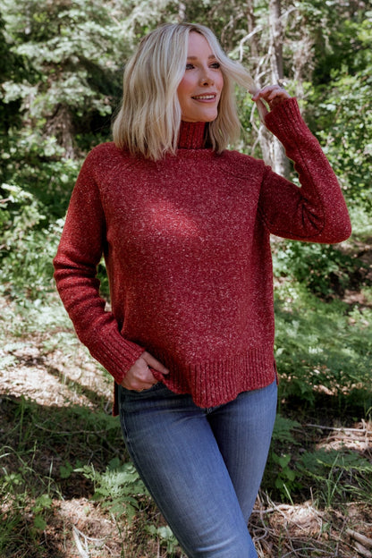 Oaklynn Turtleneck Sweater | Heather Rust - Baltic Born