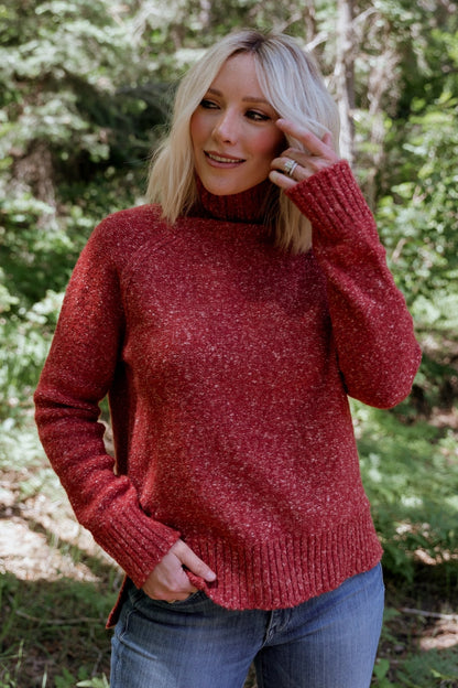 Oaklynn Turtleneck Sweater | Heather Rust - Baltic Born