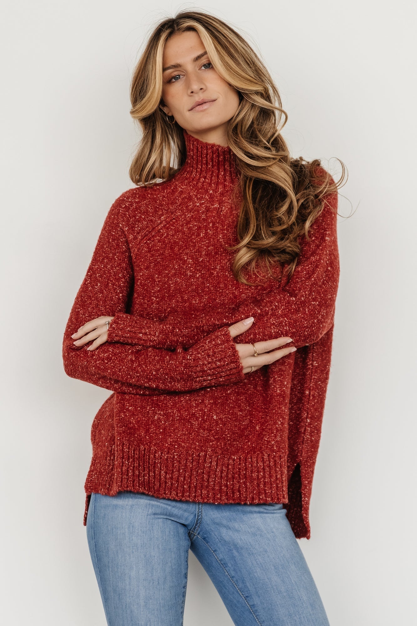 Oaklynn Turtleneck Sweater | Heather Rust - Baltic Born