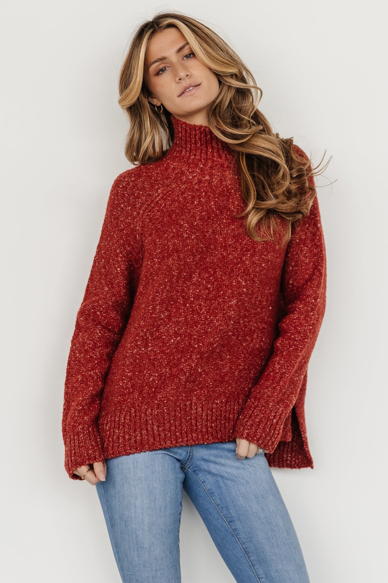 Oaklynn Turtleneck Sweater | Heather Rust - Baltic Born