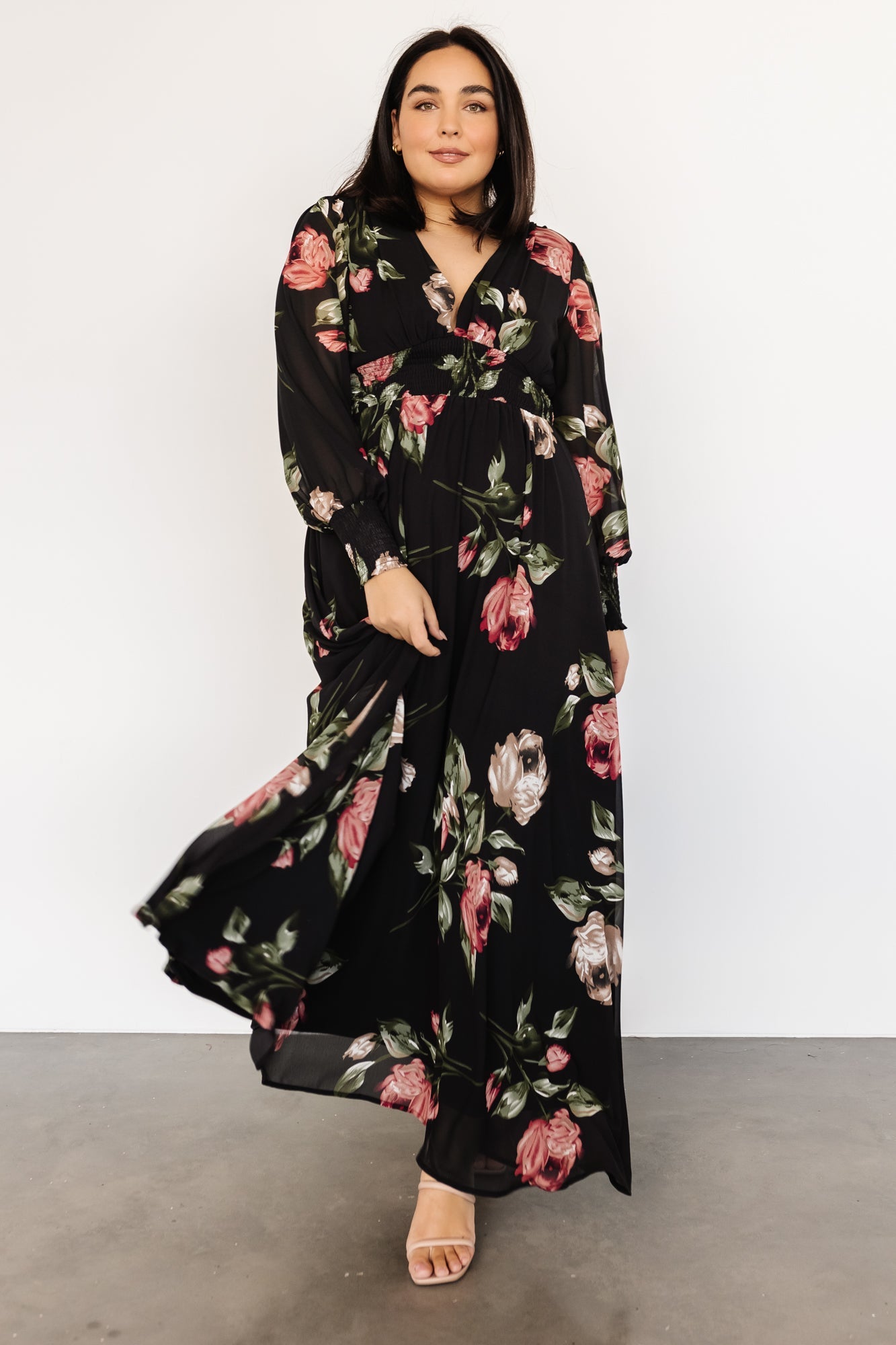 Olivia Maxi Dress | Black Rose Floral - Baltic Born