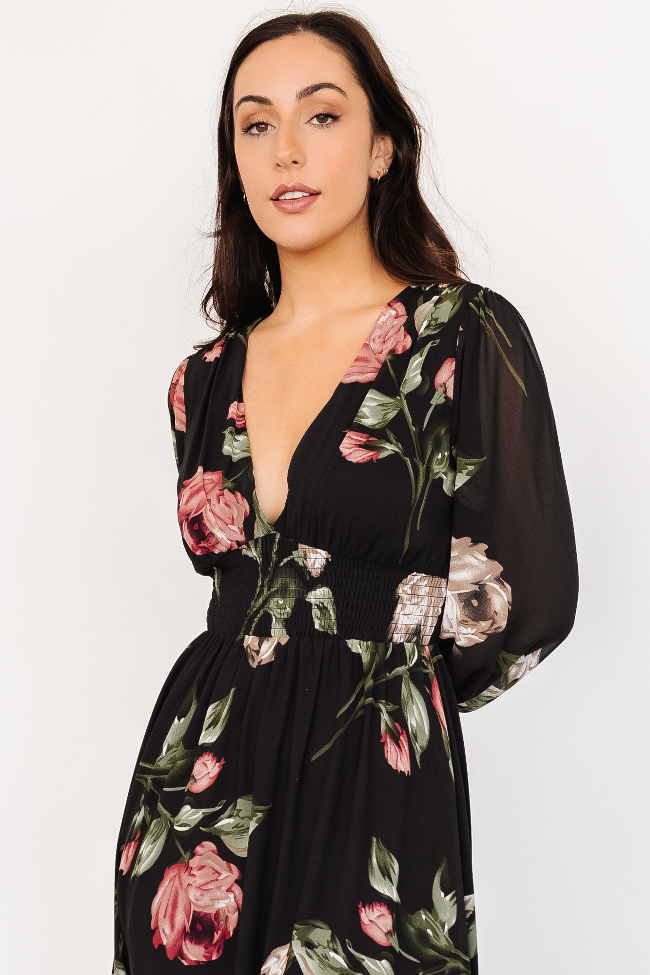 Olivia Maxi Dress | Black Rose Floral - Baltic Born