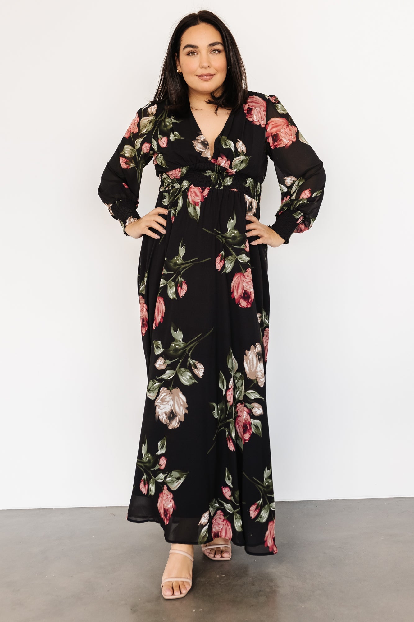 Olivia Maxi Dress | Black Rose Floral - Baltic Born