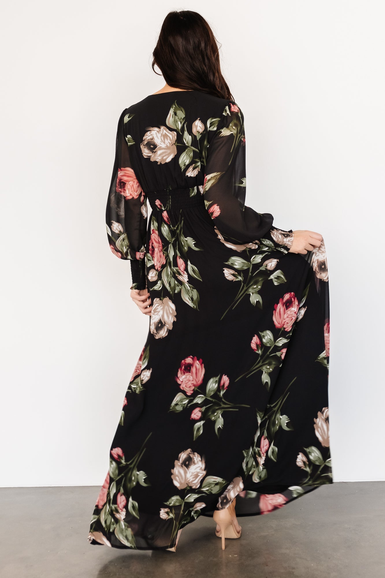 Olivia Maxi Dress | Black Rose Floral - Baltic Born