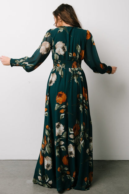 Olivia Maxi Dress | Deep Topaz Floral - Baltic Born