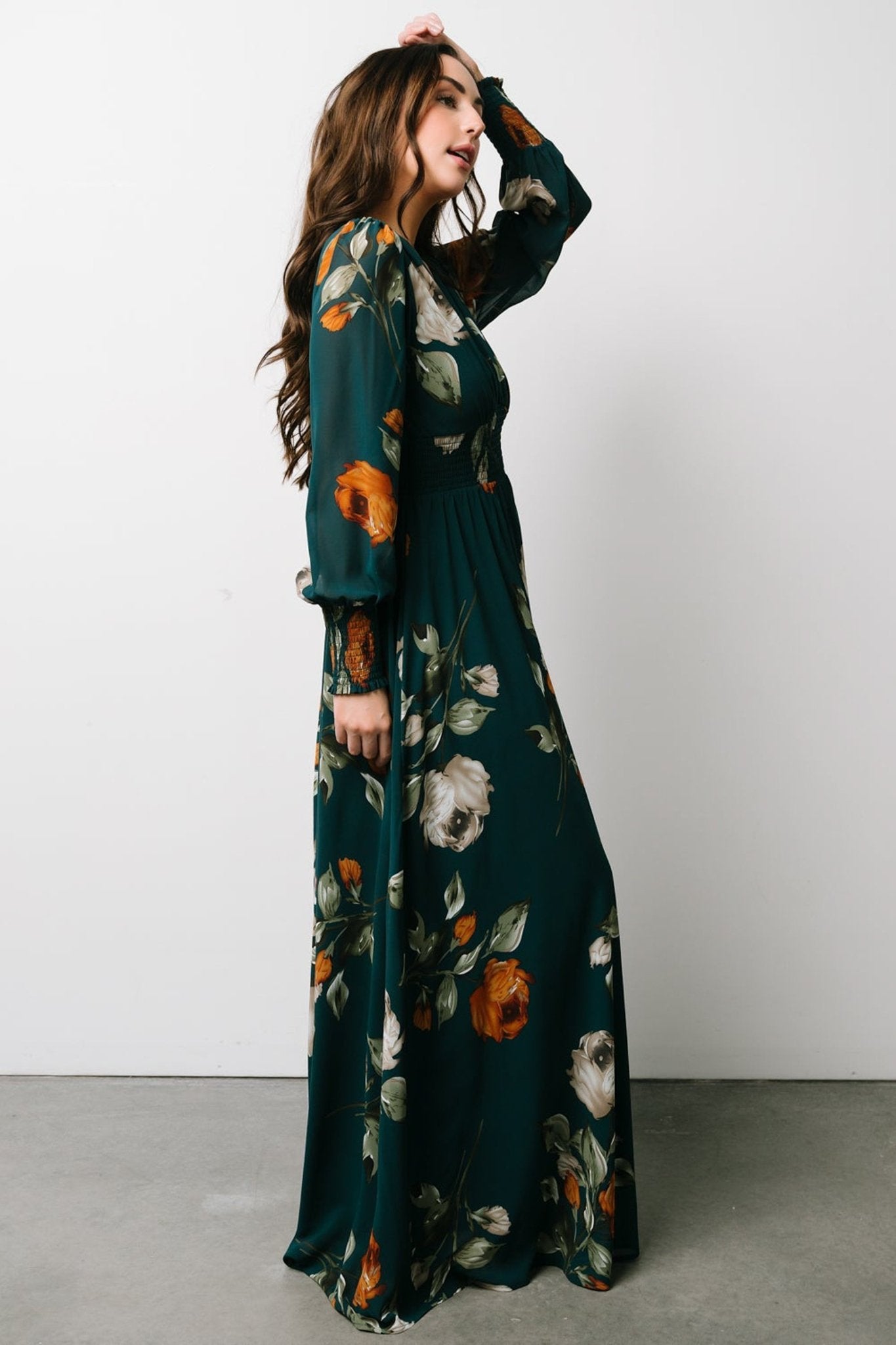 Olivia Maxi Dress | Deep Topaz Floral - Baltic Born