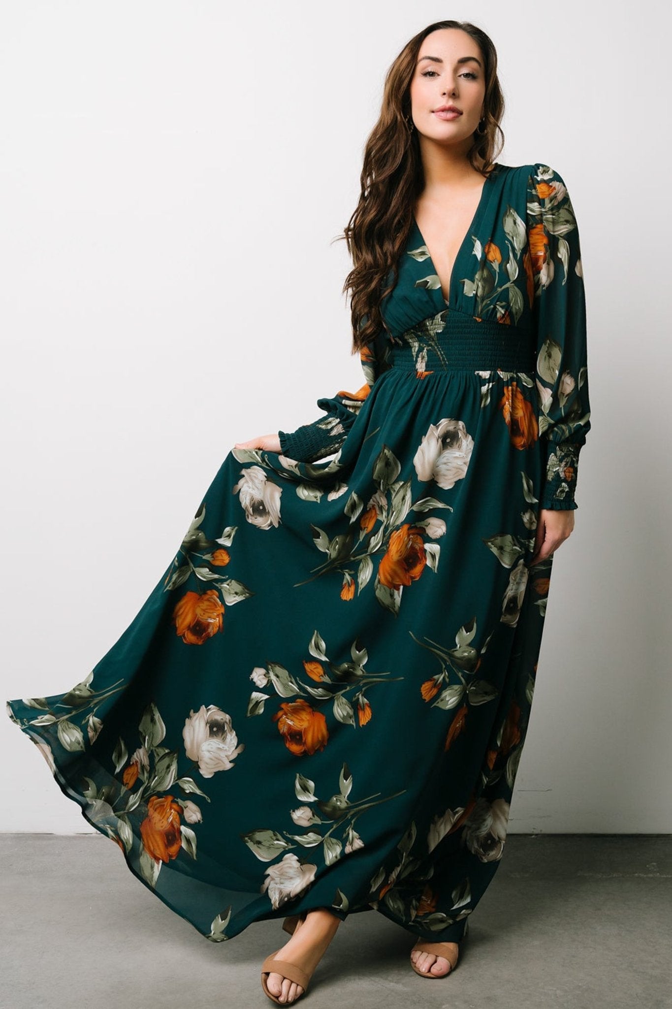 Olivia Maxi Dress | Deep Topaz Floral - Baltic Born