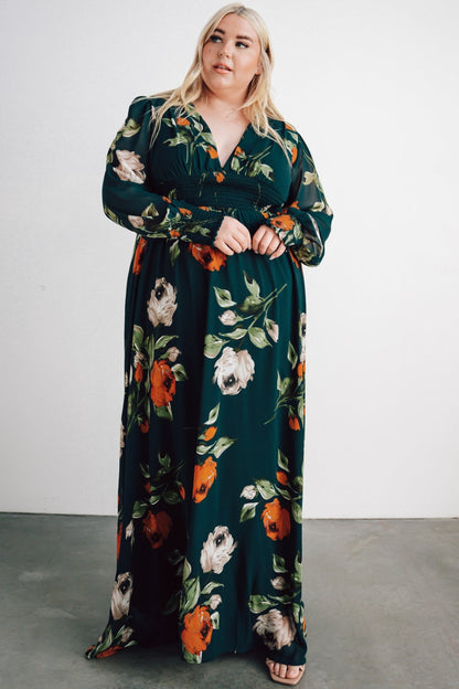 Olivia Maxi Dress | Deep Topaz Floral - Baltic Born