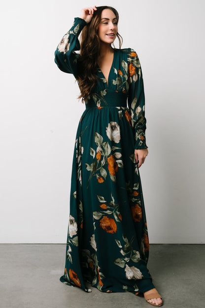 Olivia Maxi Dress | Deep Topaz Floral - Baltic Born