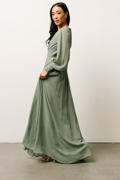 Olivia Maxi Dress | Eucalyptus - Baltic Born