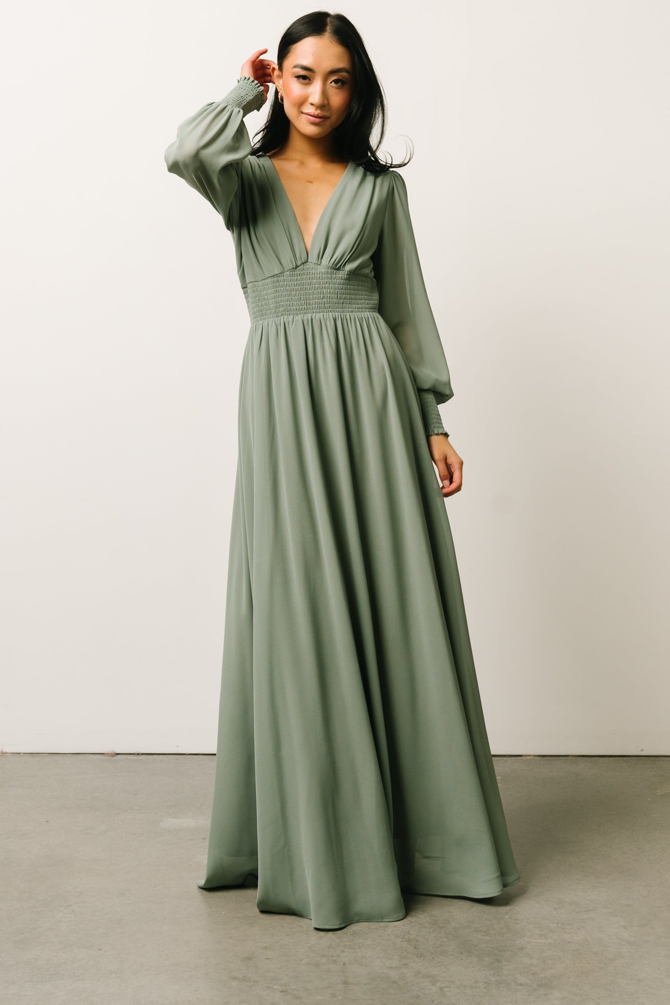 Olivia Maxi Dress | Eucalyptus - Baltic Born