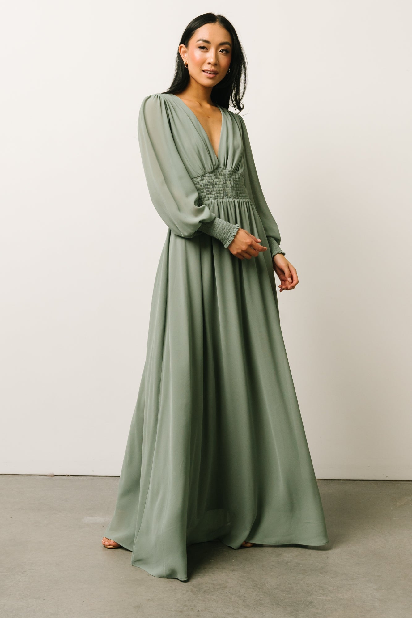 Olivia Maxi Dress | Eucalyptus - Baltic Born