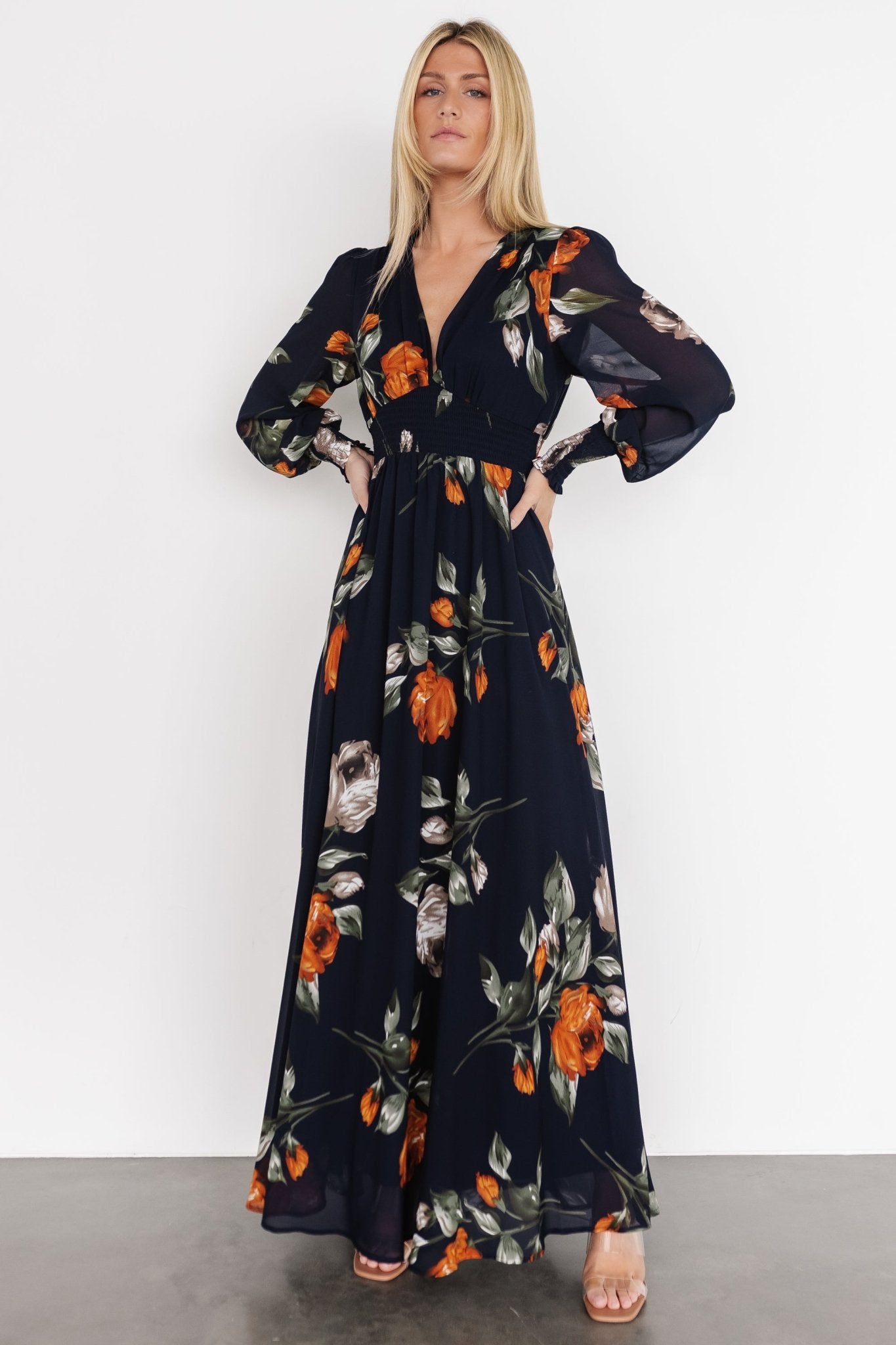 Olivia Maxi Dress | Midnight Navy Floral - Baltic Born