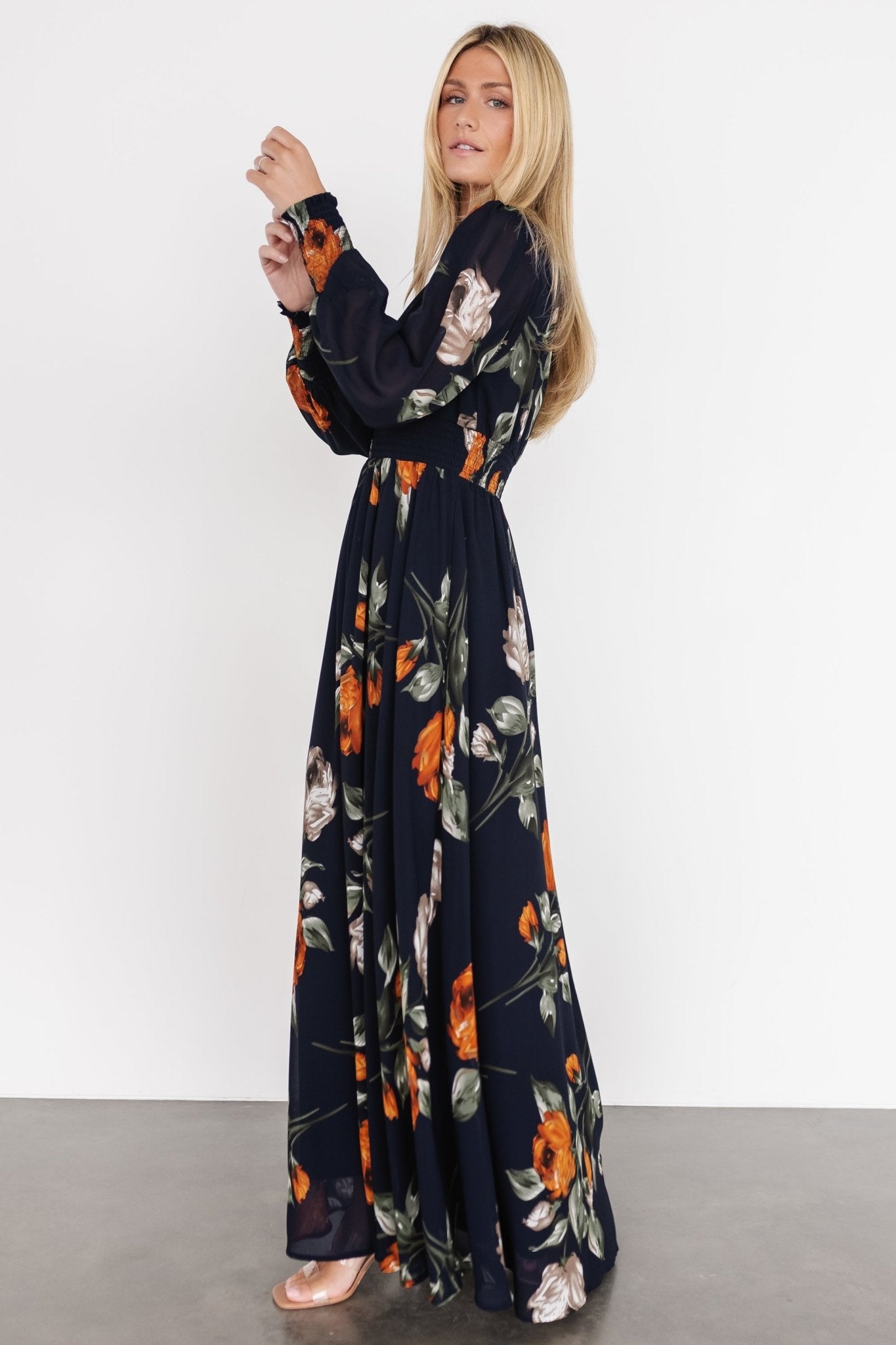 Olivia Maxi Dress | Midnight Navy Floral - Baltic Born