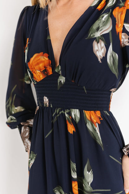 Olivia Maxi Dress | Midnight Navy Floral - Baltic Born