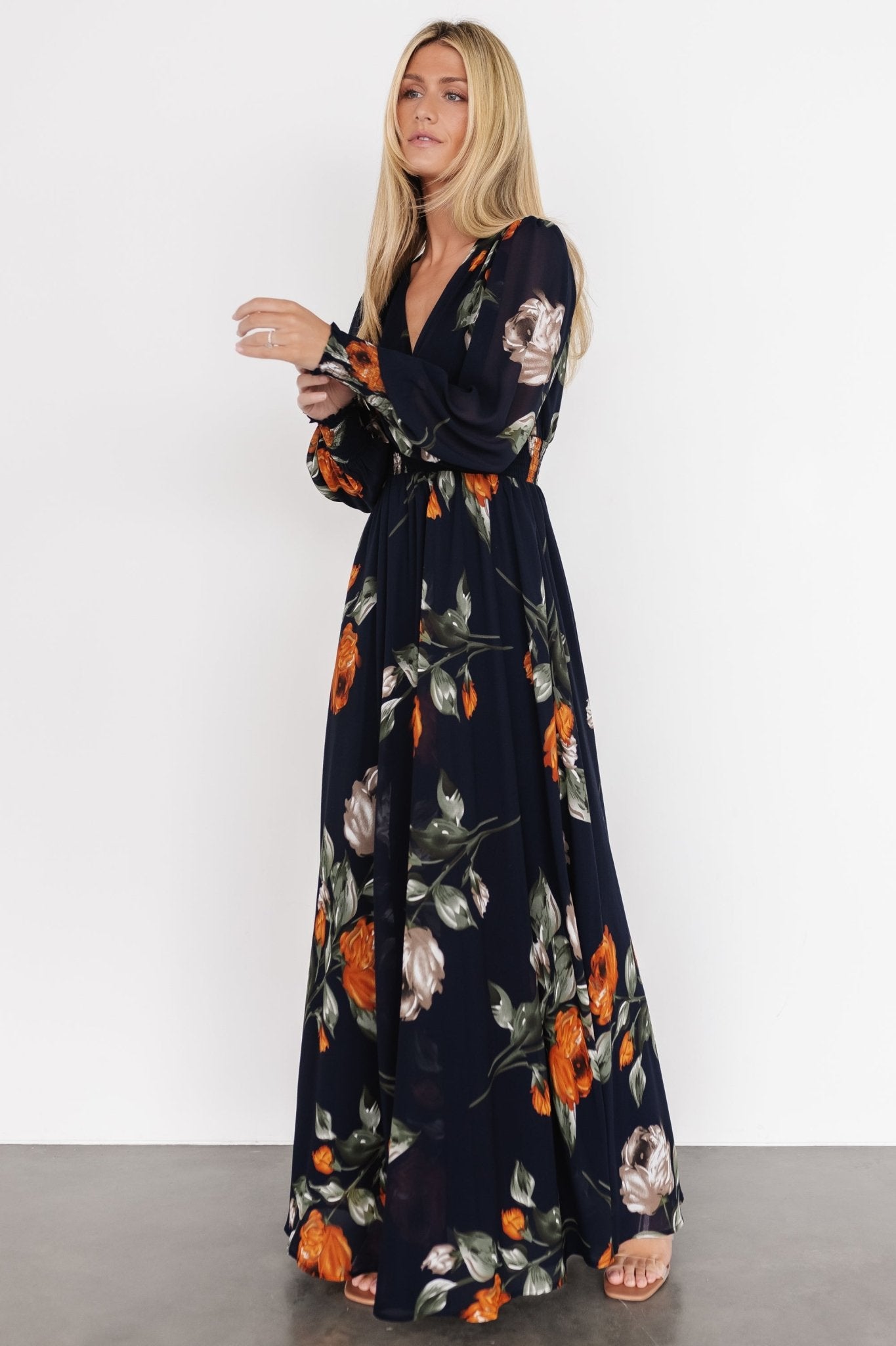 Olivia Maxi Dress | Midnight Navy Floral - Baltic Born