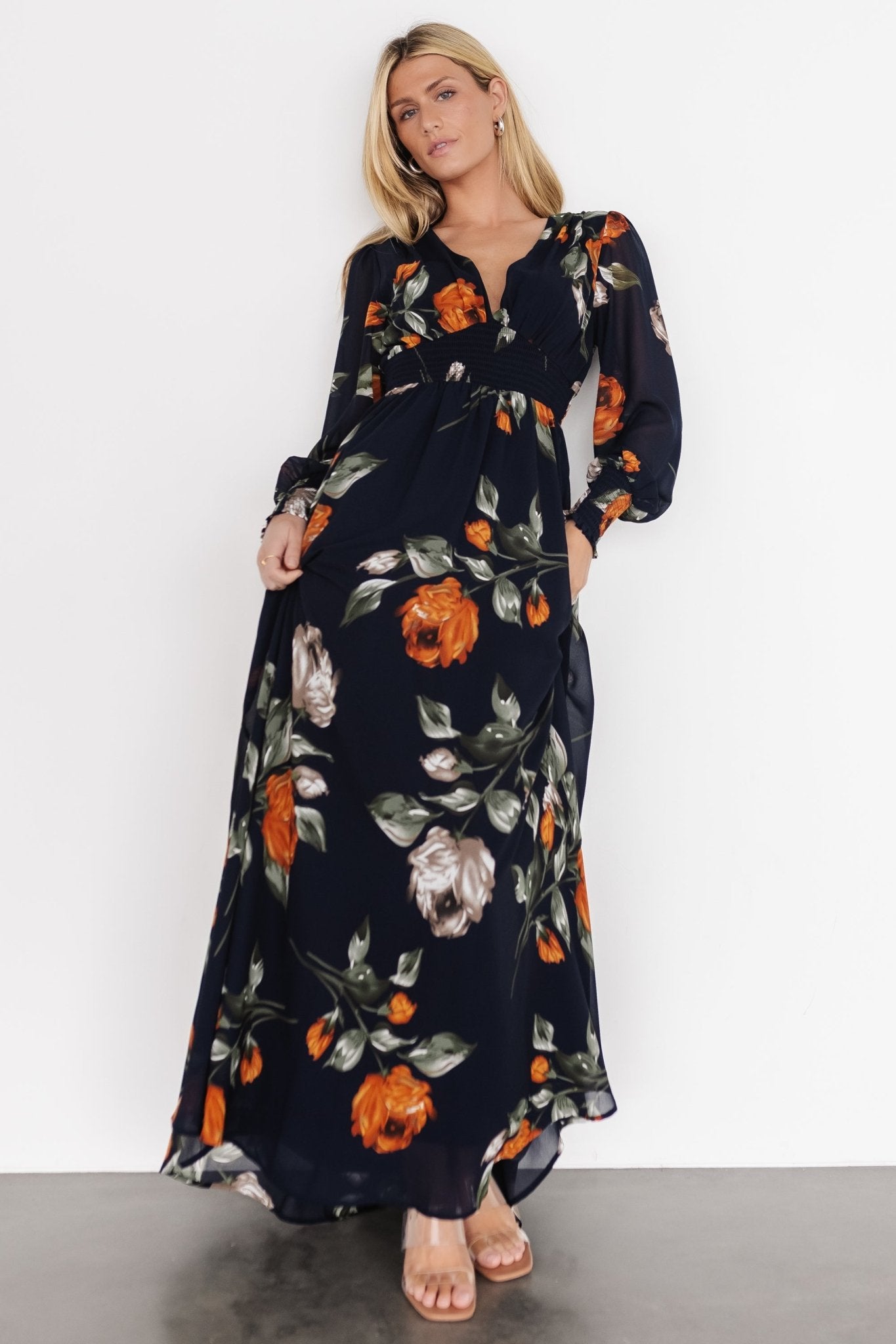 Olivia Maxi Dress | Midnight Navy Floral - Baltic Born