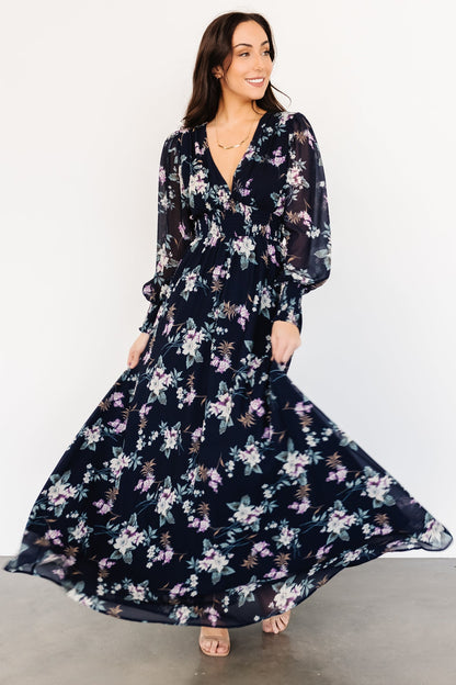 Olivia Maxi Dress | Navy Garden Floral - Baltic Born