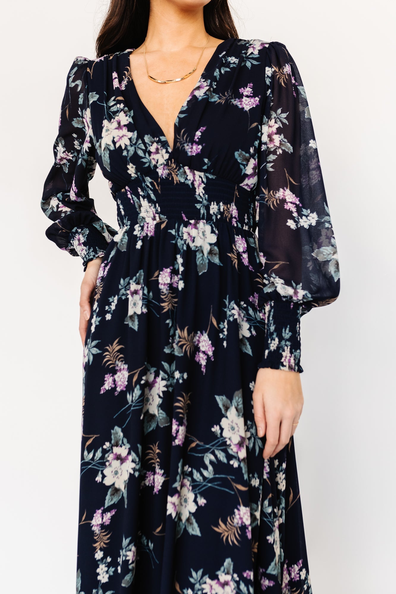 Olivia Maxi Dress | Navy Garden Floral - Baltic Born