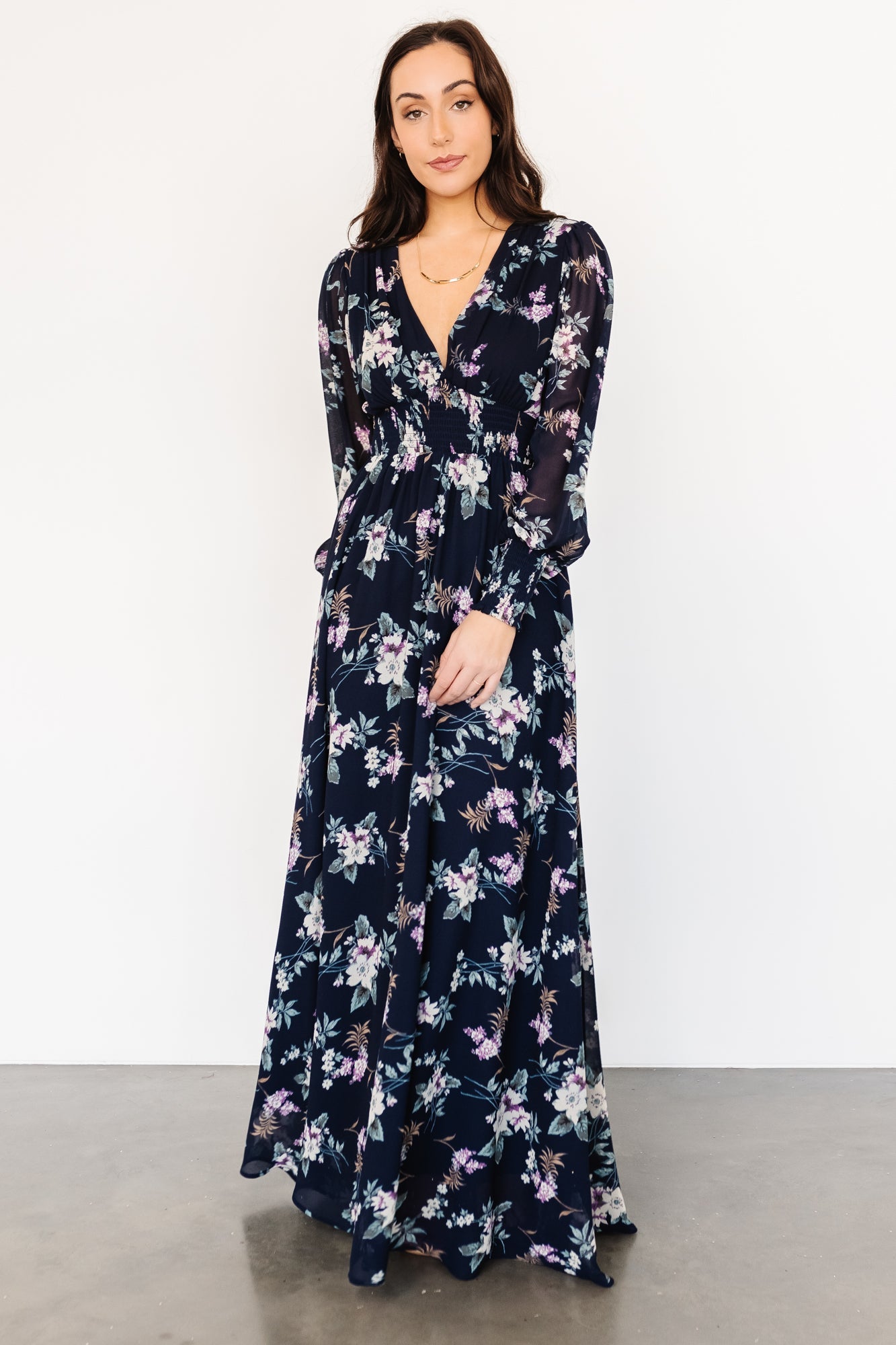 Olivia Maxi Dress | Navy Garden Floral - Baltic Born