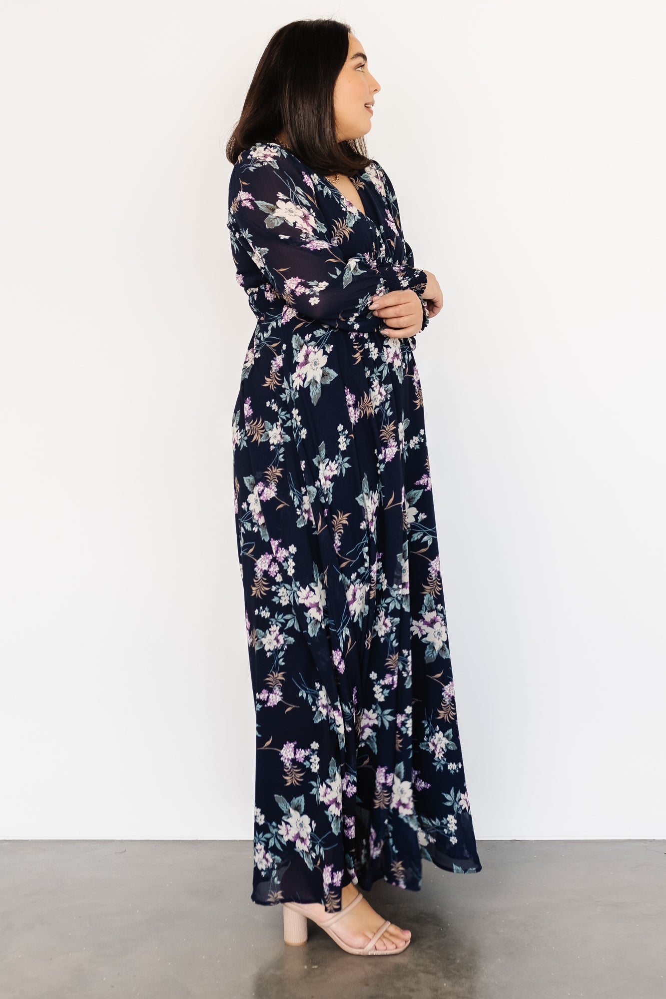 Olivia Maxi Dress | Navy Garden Floral - Baltic Born