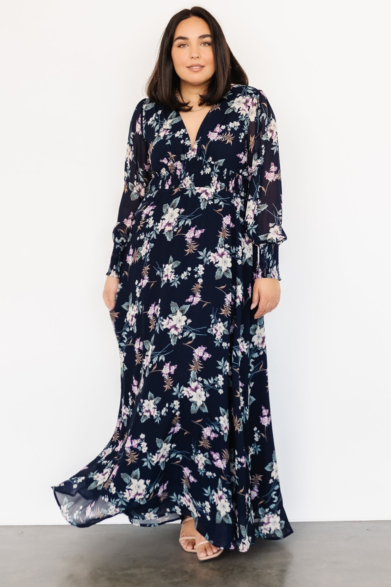 Olivia Maxi Dress | Navy Garden Floral - Baltic Born