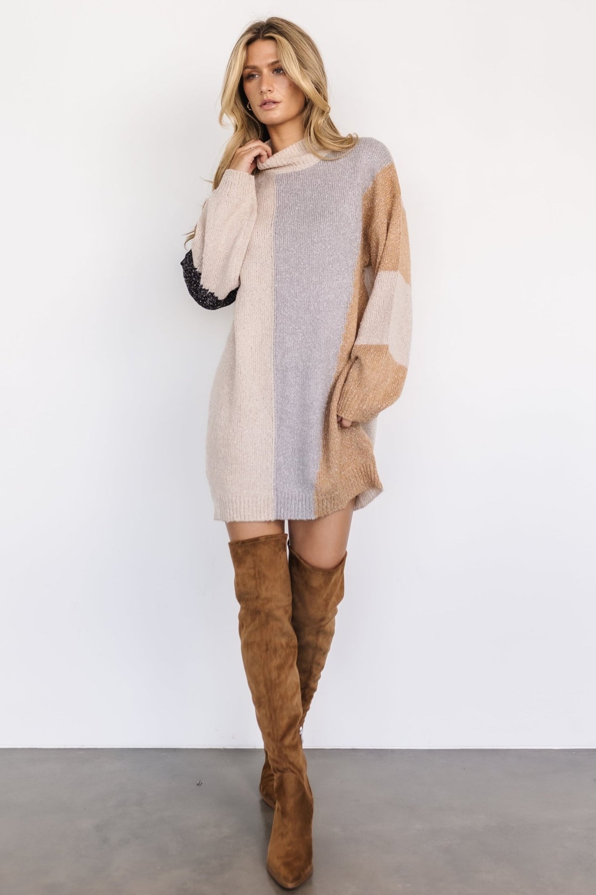 MAARA KNIT DRESS - CHOCOLATE – chiffonboutique